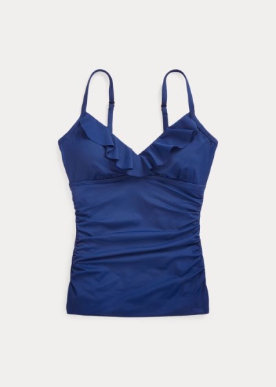 Women's Ralph Lauren Ruffle-Trim V-Neck Tankini | 423705YXR